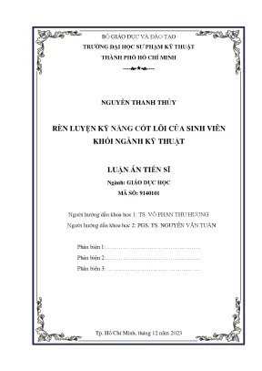 Rèn Luyện Kỹ Năng Cốt Lõi Cho Sinh Viên Ngành Kỹ Thuật