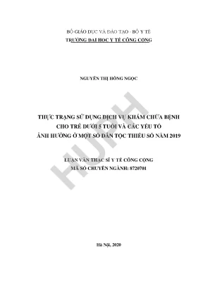 Thực Trạng Sử Dụng Dịch Vụ Khám Chữa Bệnh Cho Trẻ Dưới 5