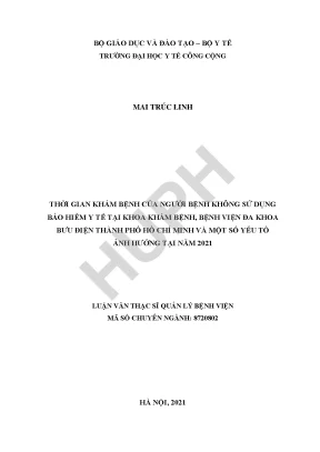 Nghiên cứu Thời gian Khám Bệnh Không Sử Dụng Bảo Hiểm Y
