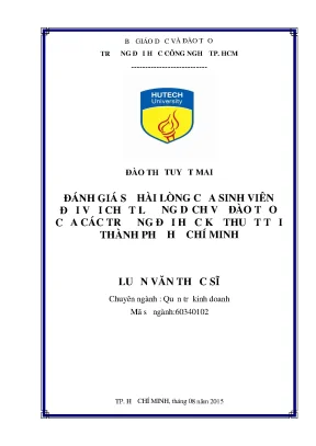 Đánh Giá Sự Hài Lòng Của Sinh Viên Về Chất Lượng Dịch Vụ