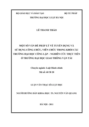 Nâng cao hiệu quả tuyển dụng và sử dụng công chức, viên