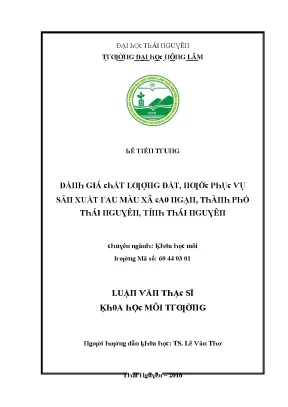 Đánh Giá Chất Lượng Đất và Nước Tại Thái Nguyên