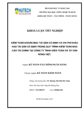 Kiểm Toán Tài Sản Cố Định và Chi Phí Khấu Hao: Nghiên 