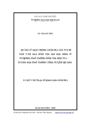 Quản lý giáo dục giá trị di sản văn hóa cho học sinh