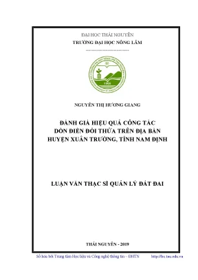 Đánh Giá Hiệu Quả Dồn Điền Đổi Thửa Tại Huyện Xuân