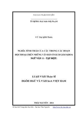 Đại học Thái Nguyên - Luận văn Thạc sĩ Nguyễn Thị Kim Thoa
