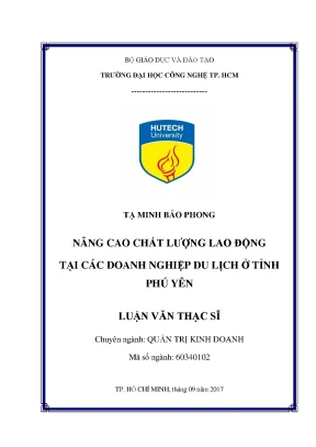 Nâng cao chất lượng lao động trong doanh nghiệp du lịch