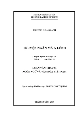Nghiên Cứu Văn Học Dân Tộc Thiểu Số: Truyện Ngắn Mã A Lềnh