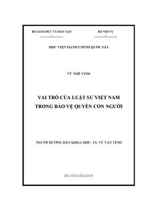 Vai Trò Của Luật Sư Việt Nam Trong Bảo Vệ Quyền Con Người