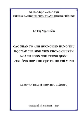Tác Động Của Các Nhân Tố Đến Hứng Thú Học Tập Của Sinh
