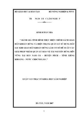 Đánh Giá Tình Hình Thực Hiện Chính Sách Giao Đất Khoán