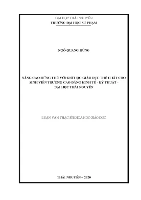 Nâng Cao Hứng Thú Giờ Học Giáo Dục Thể Chất Cho Sinh