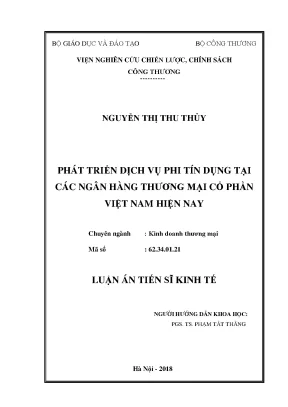 Phát Triển Dịch Vụ Phi Tín Dụng Tại Ngân Hàng Thương Mại
