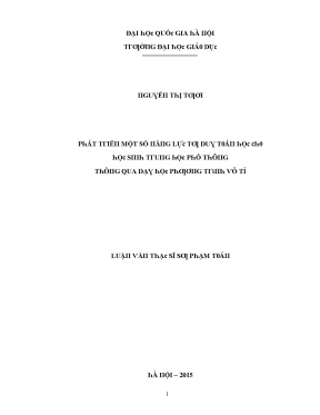 Phát Triển Năng Lực Tư Duy Toán Học Cho Học Sinh Trung 