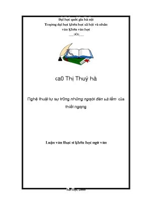 Nghệ Thuật Tự Sự Trong Những Người Đàn Bà Tắm Của Thiết 