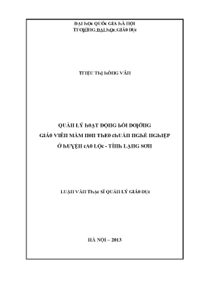 Quản lý bồi dưỡng giáo viên mầm non theo chuẩn nghề