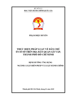 Thực hiện pháp luật về dân chủ tại quận Gò Vấp, TP.HCM
