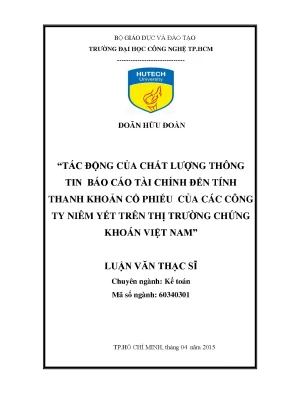 Tác Động Của Chất Lượng Thông Tin Tài Chính Đến Tính