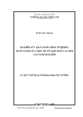 Nghiên cứu về Học Thái Nguyên tại Trường Đại học Nông Lâm