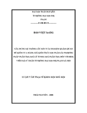 Đánh Giá Hệ Thống Đào Tạo Tại Đại Học Thái Nguyên