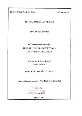 Hỗ Trợ Doanh Nghiệp Thực Thi Pháp Luật Tại Việt Nam: