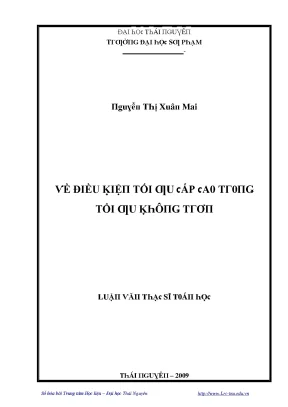 Tối Ưu Hóa Điều Kiện Tối Ưu Trong Giáo Dục Đại Học