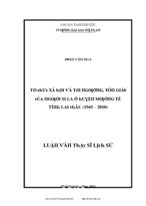 Khám Phá Lịch Sử Người Si La Tại Mường Tè (1945 - 2010)