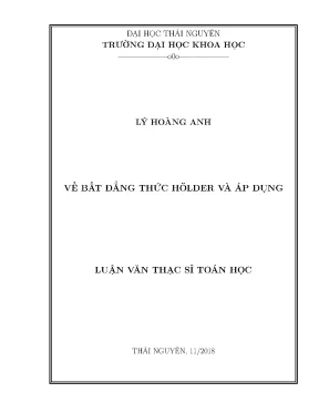 Nghiên Cứu Bất Đẳng Thức Hölder và Ứng Dụng Trong Toán Học