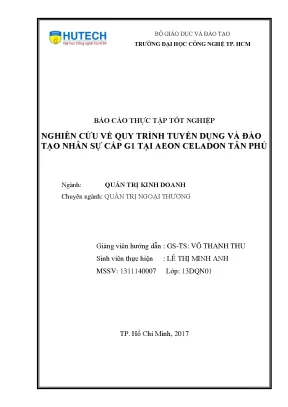 Nghiên Cứu Quy Trình Tuyển Dụng Nhân Sự Cấp G1 Tại AEON