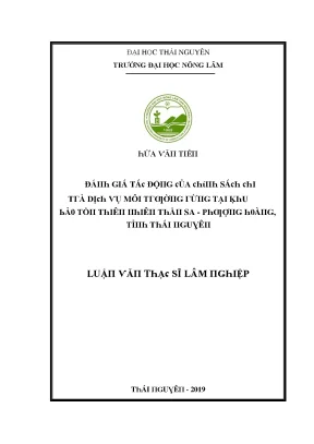 Đánh Giá Tác Động Môi Trường Tại Khu Bảo Tồn Thái Nguyên