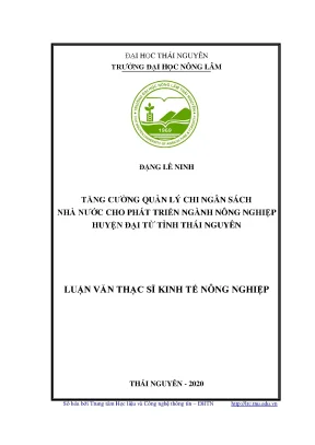 Tăng Cường Quản Lý Chi Ngân Sách Nhà Nước Để Phát Triển