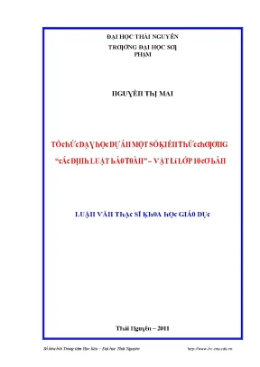 Nghiên cứu về Luật Bảo Tồn trong Giảng Dạy Vật Lý lớp 10