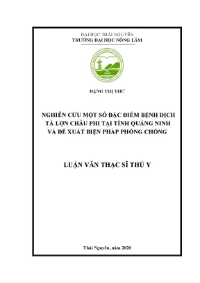 Nghiên Cứu Bệnh Dịch Tả Lợn Châu Phi Tại Quảng Ninh: Đặc
