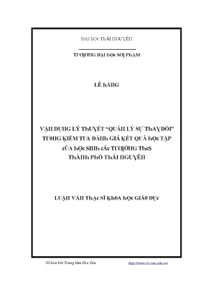 Quản lý sự thay đổi trong giáo dục tại Đại học Thái Nguyên
