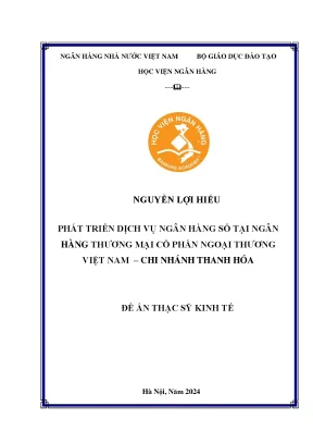 Phát Triển Dịch Vụ Ngân Hàng Số Tại Ngân Hàng Thương Mại