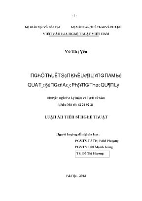 Nghiên Cứu Về Nghệ Thuật Sân Khấu Việt Nam: Lịch Sử và 