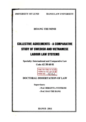 So sánh hệ thống luật lao động Thụy Điển và Việt Nam: