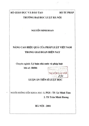 Nâng Cao Hiệu Quả Pháp Luật Việt Nam Trong Giai Đoạn 