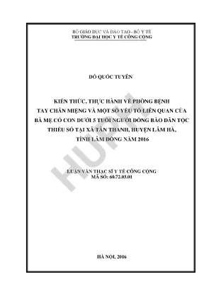 Nâng cao Kiến Thức và Thực Hành Phòng Bệnh Tay Chân