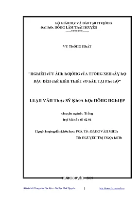 Nghiên cứu về giá trị dinh dưỡng của đậu đen tại Đại học 