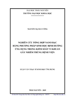 Nghiên Cứu Tổng Hợp Nano Bạc Bằng Phương Pháp Sinh Học
