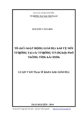 Quản lý giá đất và bảo vệ môi trường tại Đại học Thái Nguyên