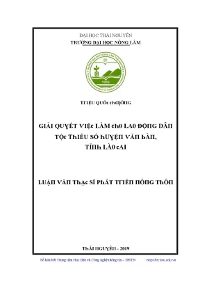 Giải Quyết Vấn Đề Dân Tộc Thiểu Số Tại Thái Nguyên
