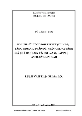 Nghiên cứu về LaFeO3 và ứng dụng trong xử lý ô nhiễm môi