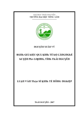 Đánh Giá Hiệu Quả Kinh Tế Hộ Láng Nghề Hữu Cơ Tại Thái