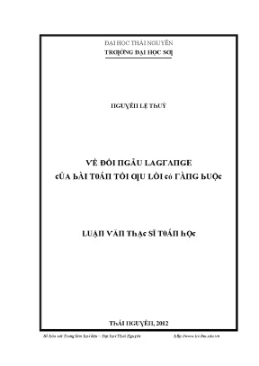 Tối ưu hóa đối kháng LaGrange trong nghiên cứu tại Đại