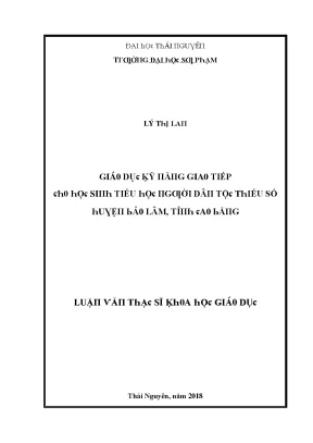 Nghiên cứu về Giáo dục Kỹ năng tại Đại học Thái Nguyên