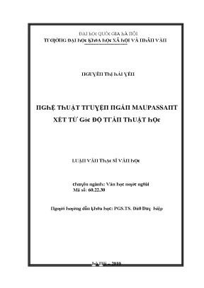Nghiên Cứu Về Nghệ Thuật Maupassant Từ Góc Độ Thẩm Mỹ