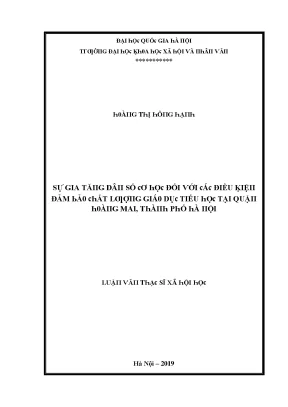Nghiên Cứu Sự Gia Tăng Dân Số Tại Hà Nội