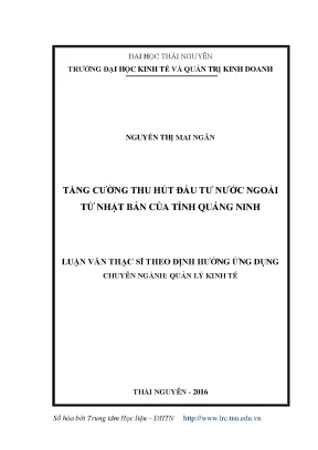 Tăng Cường Đầu Tư Nước Ngoài Từ Nhật Bản Tại Quảng Ninh